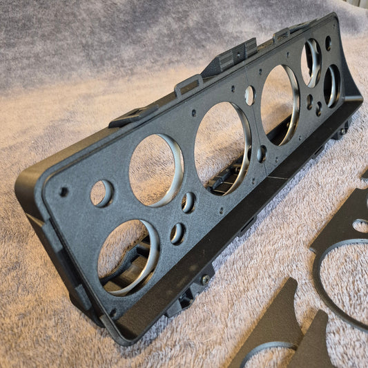 Black metal gasket on a textured surface