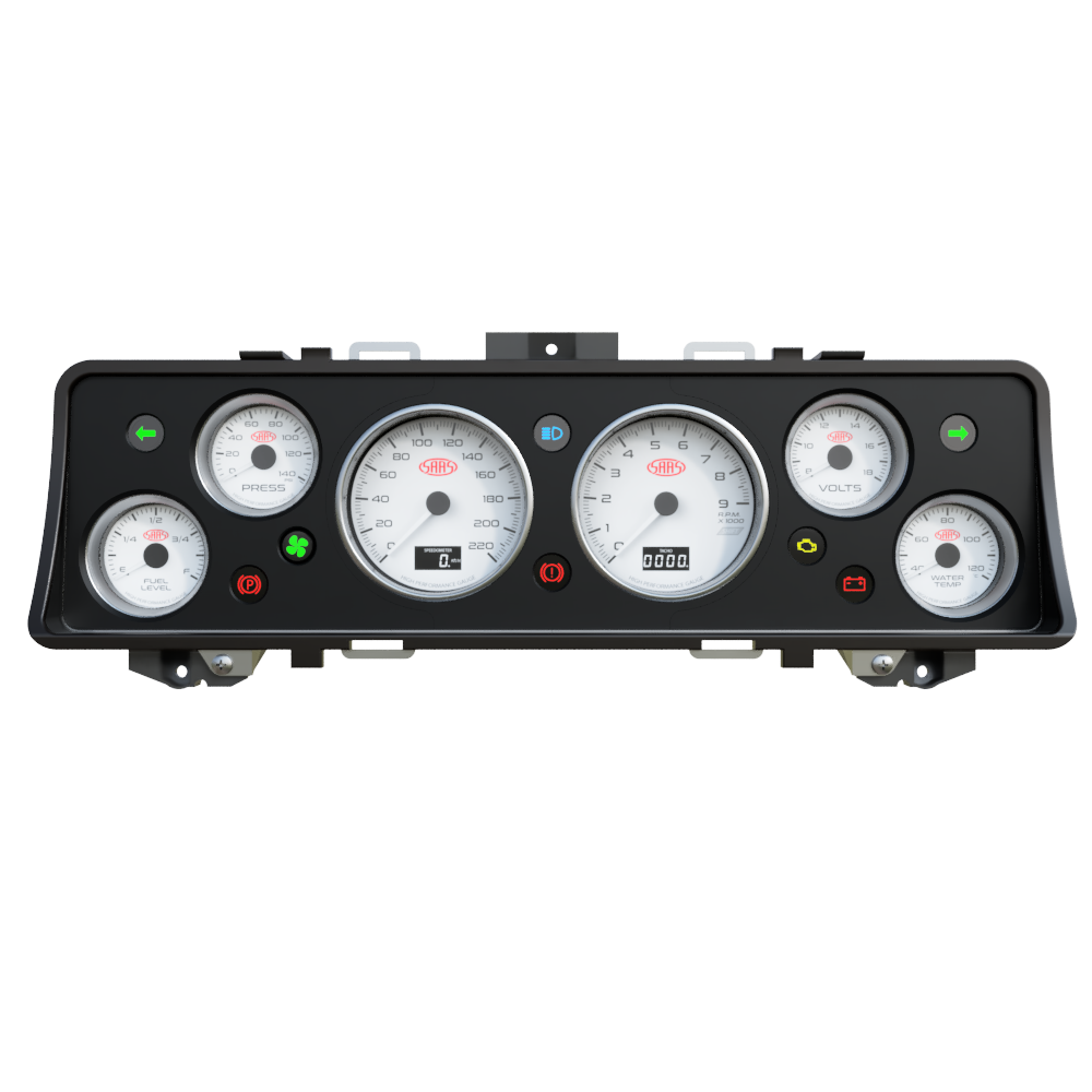 Picture of Dash Cluster (Instrument Cluster Replacement) - White Gauges