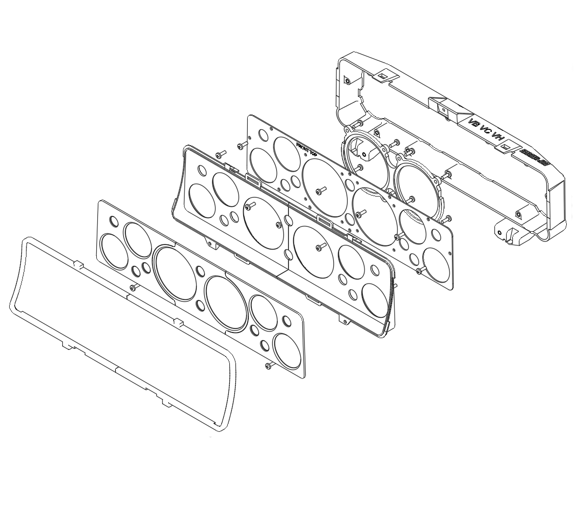Picture of bare dash chassis - parts