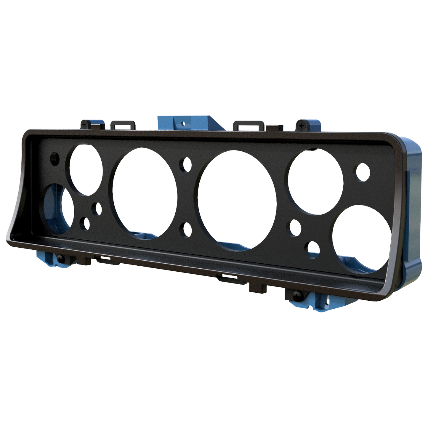 Black metal gasket or engine component on a white background