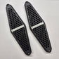 Two black honeycomb-patterned protective guards with the brand name 'SANDMAN' printed in white, displayed on a light gray background.