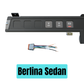 Car accessory kit for Berlina Sedan on a white background
