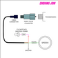 Diagram of a car's ignition system with labeled components and connections.