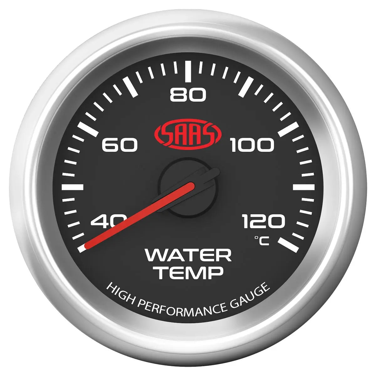 SAAS 52mm Muscle Series 3 water temperature gauge 40–120°C