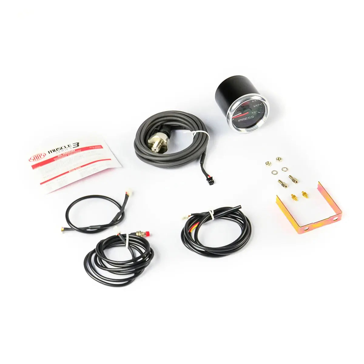 SAAS 52mm oil pressure gauge for Aussie performance cars, 0–140 PSI with LED backlight and sender.