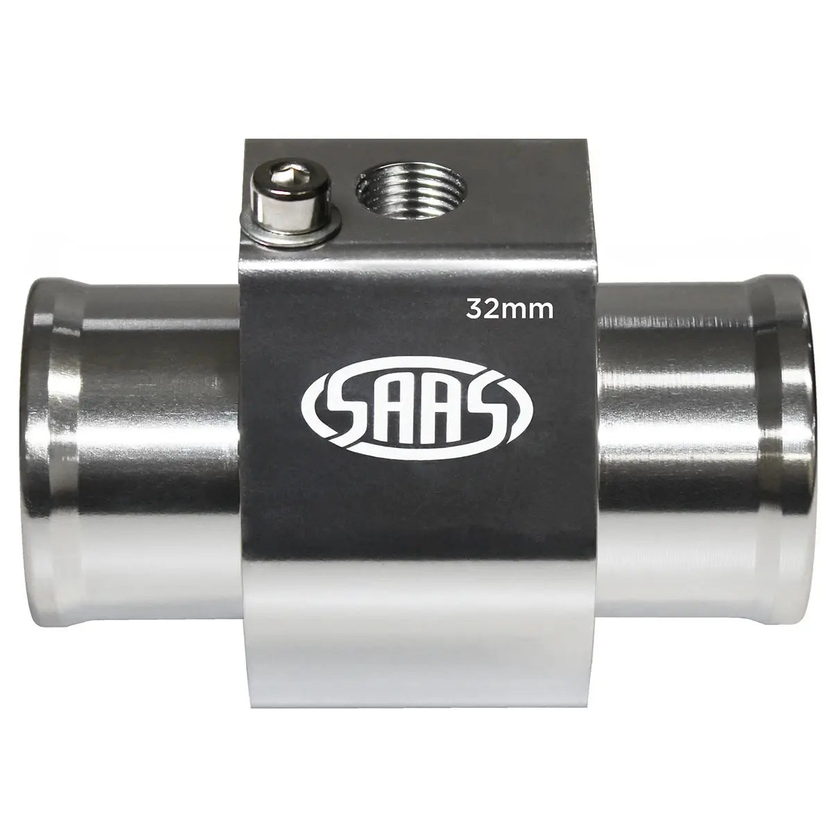 Water Temp Adapter Rad Hose 32mm Black Aluminium