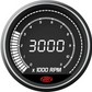 Digital tachometer displaying 3000 RPM with SAAS logo on a white background