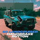 Black 3D printed handbrake button for the Toyota LandCruiser 60 Series, shown with a teal 60 Series LandCruiser