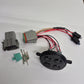 HJWBGTSPLC pilot light cluster kit contents: pre-wired 4-light cluster, T5 warning light sockets and 8-way Deutsch connector with pins