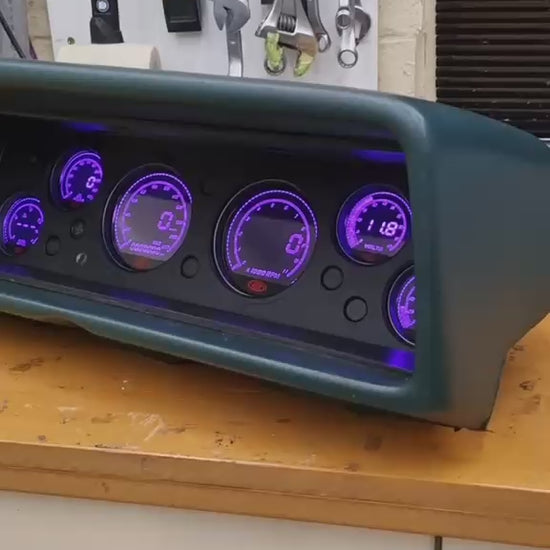 Dash kit with SAAS gauges at workshop